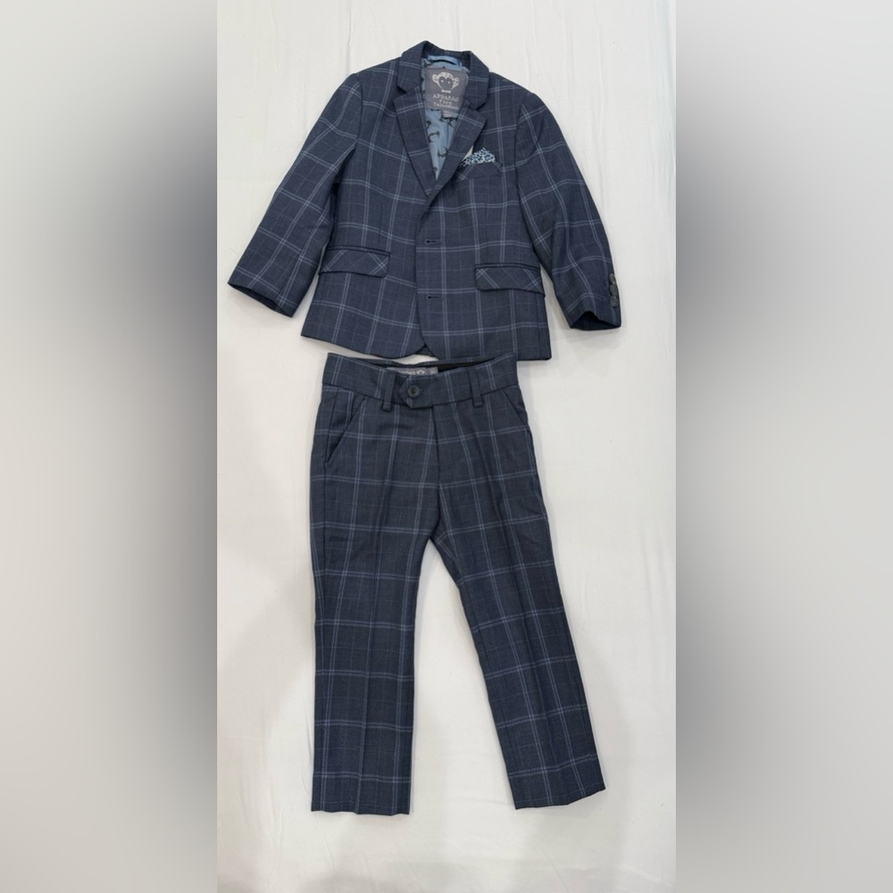 Appaman Navy Checkered Toddler Suit